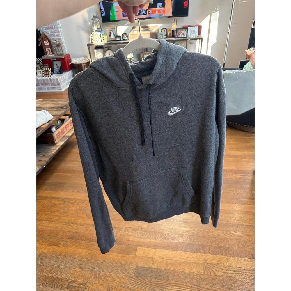 Nike Gray Pullover Hoodie embroidered men's medium